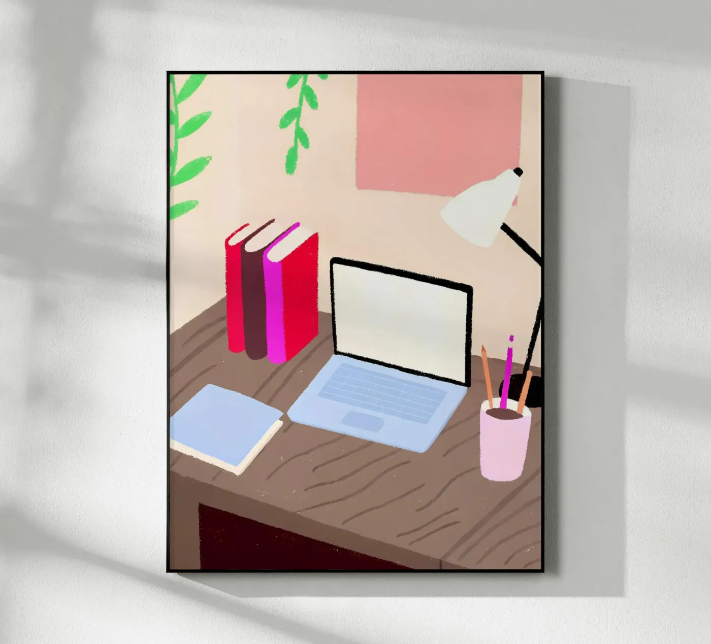 Laptop and Books plexiglas de PERSONAL TOUCH