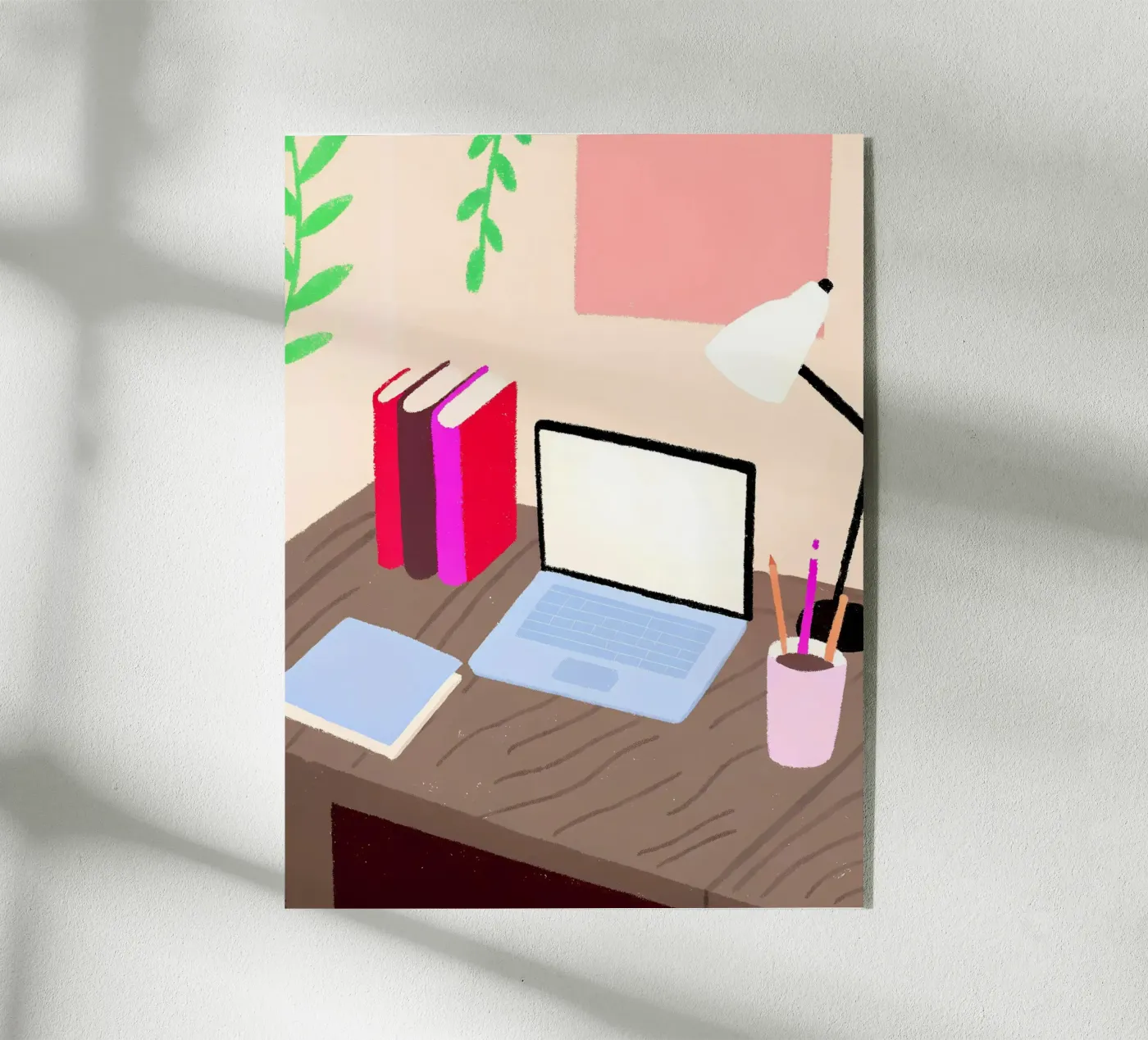 Laptop and Books plexiglas de PERSONAL TOUCH