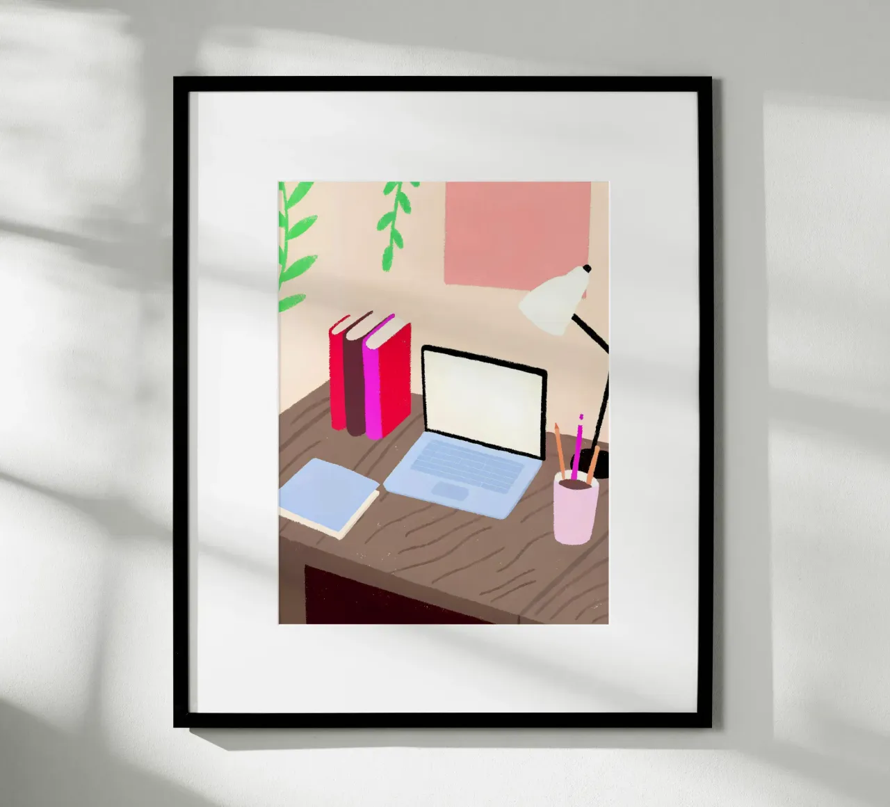 Laptop e libri poster da PERSONAL TOUCH