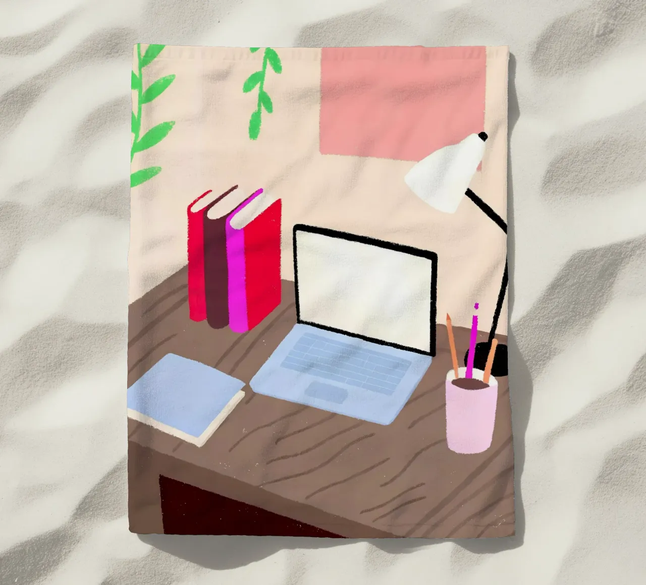 Laptop e libri telo mare da PERSONAL TOUCH