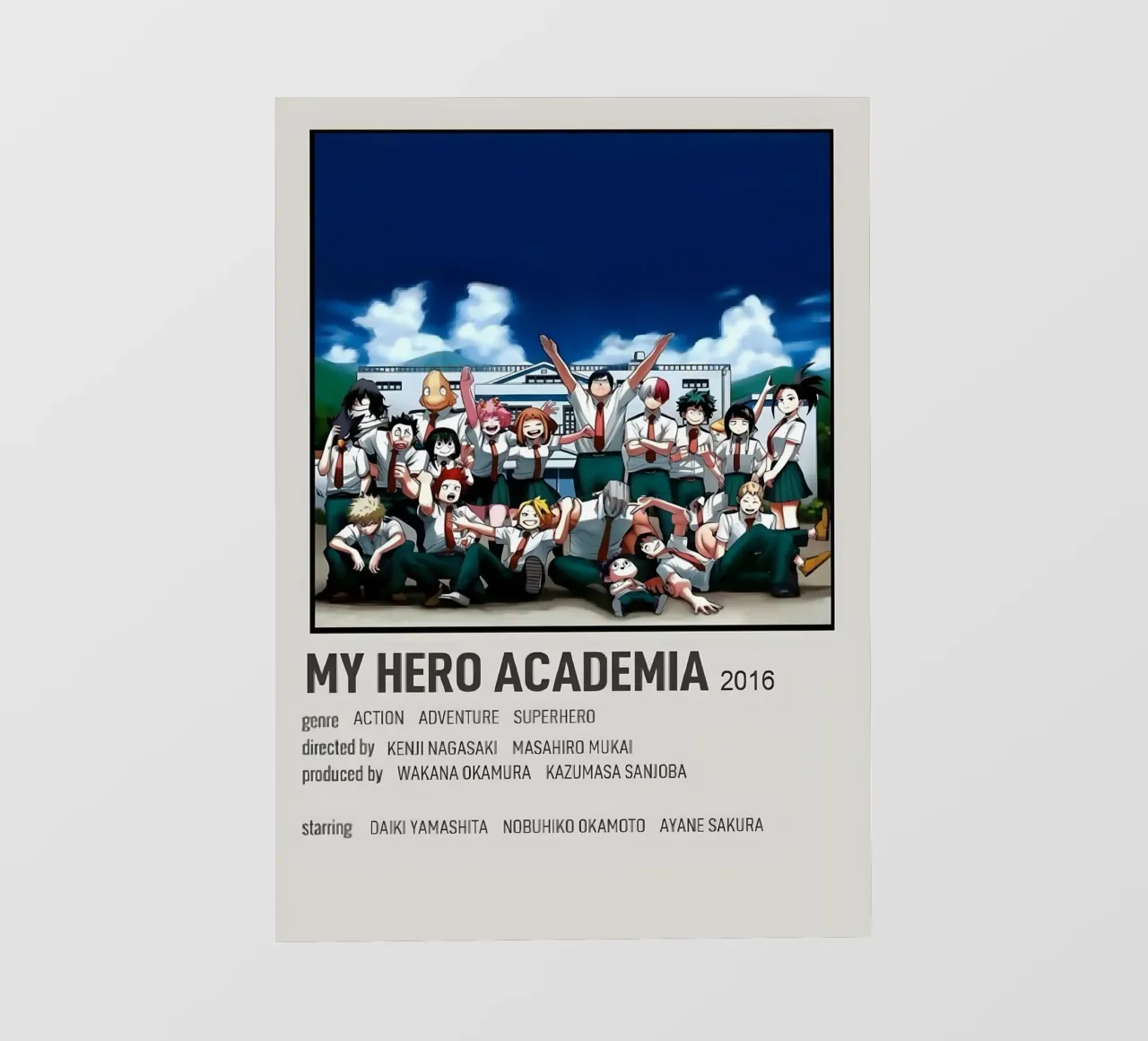 MY HERO ACADEMIA 2016 pellicola backlit da Totoya