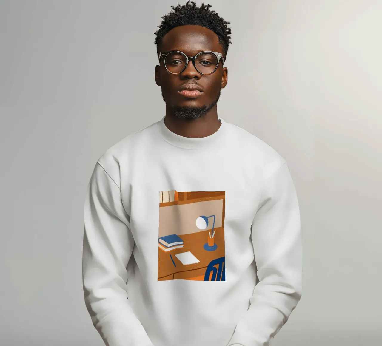 Study desk sweatshirt by PERSONAL TOUCH
