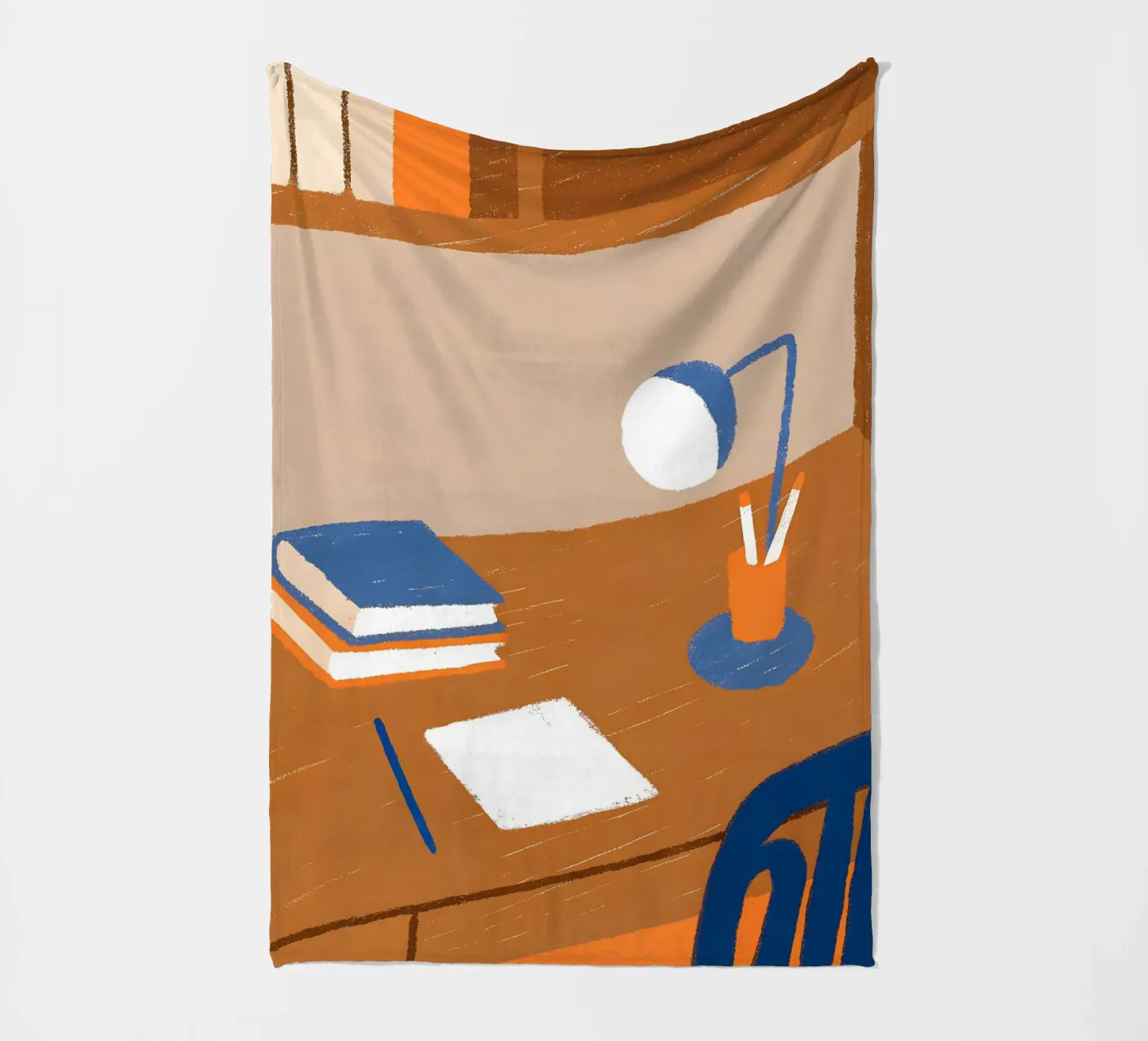 Study desk fleece blanket by PERSONAL TOUCH