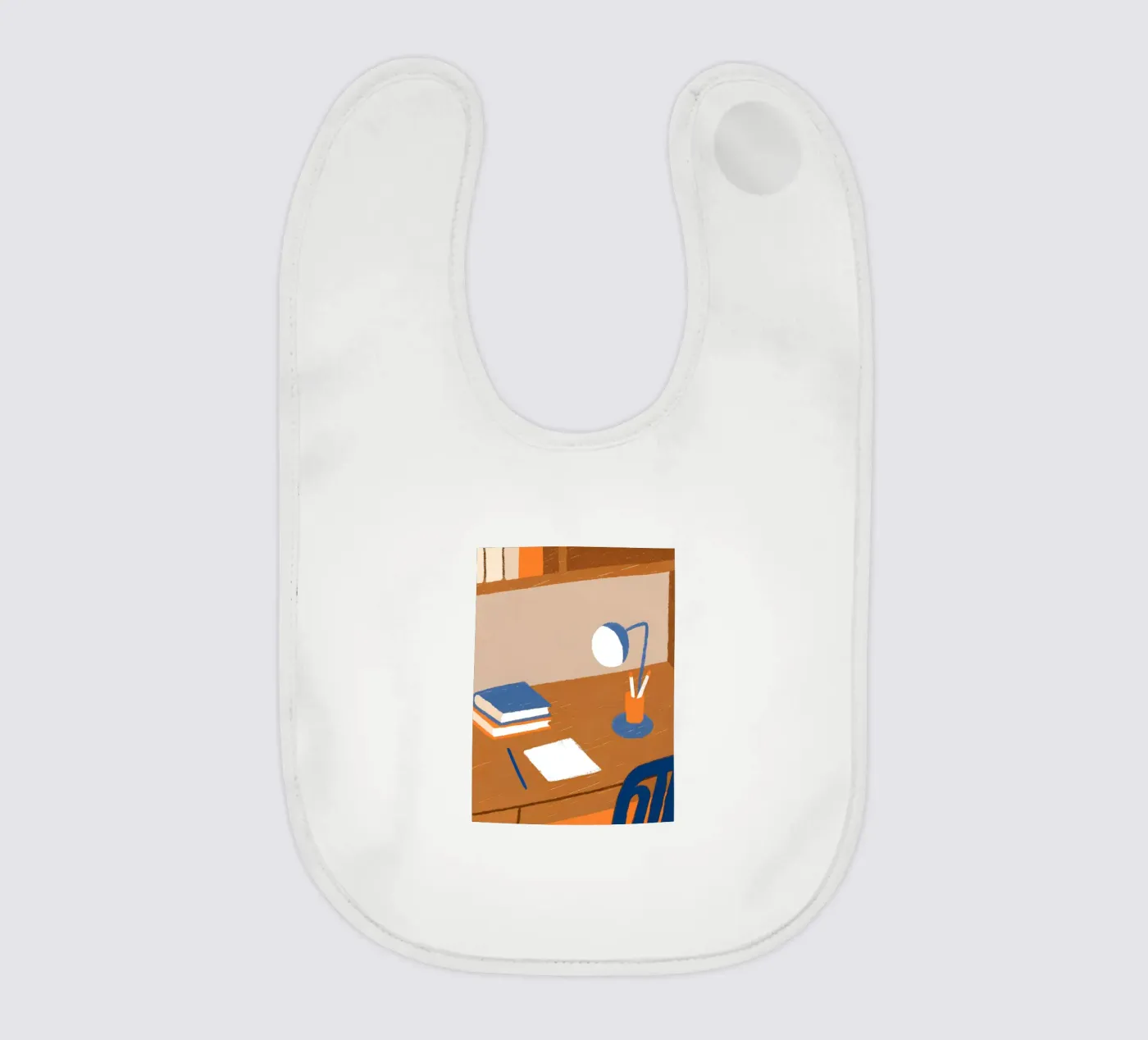 Study desk baby bib by PERSONAL TOUCH
