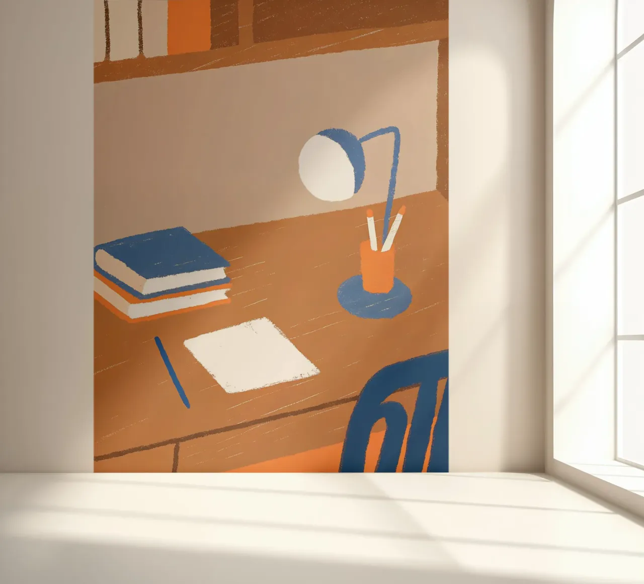 Study desk fotobehang van PERSONAL TOUCH