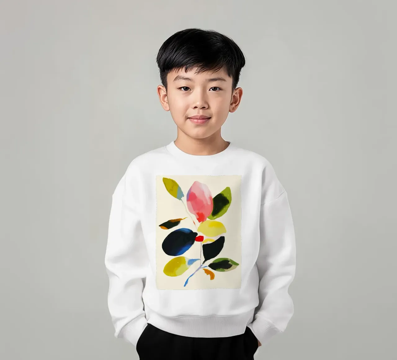 Pianta colorata astratta minimale felpa bambino da ThingDesign
