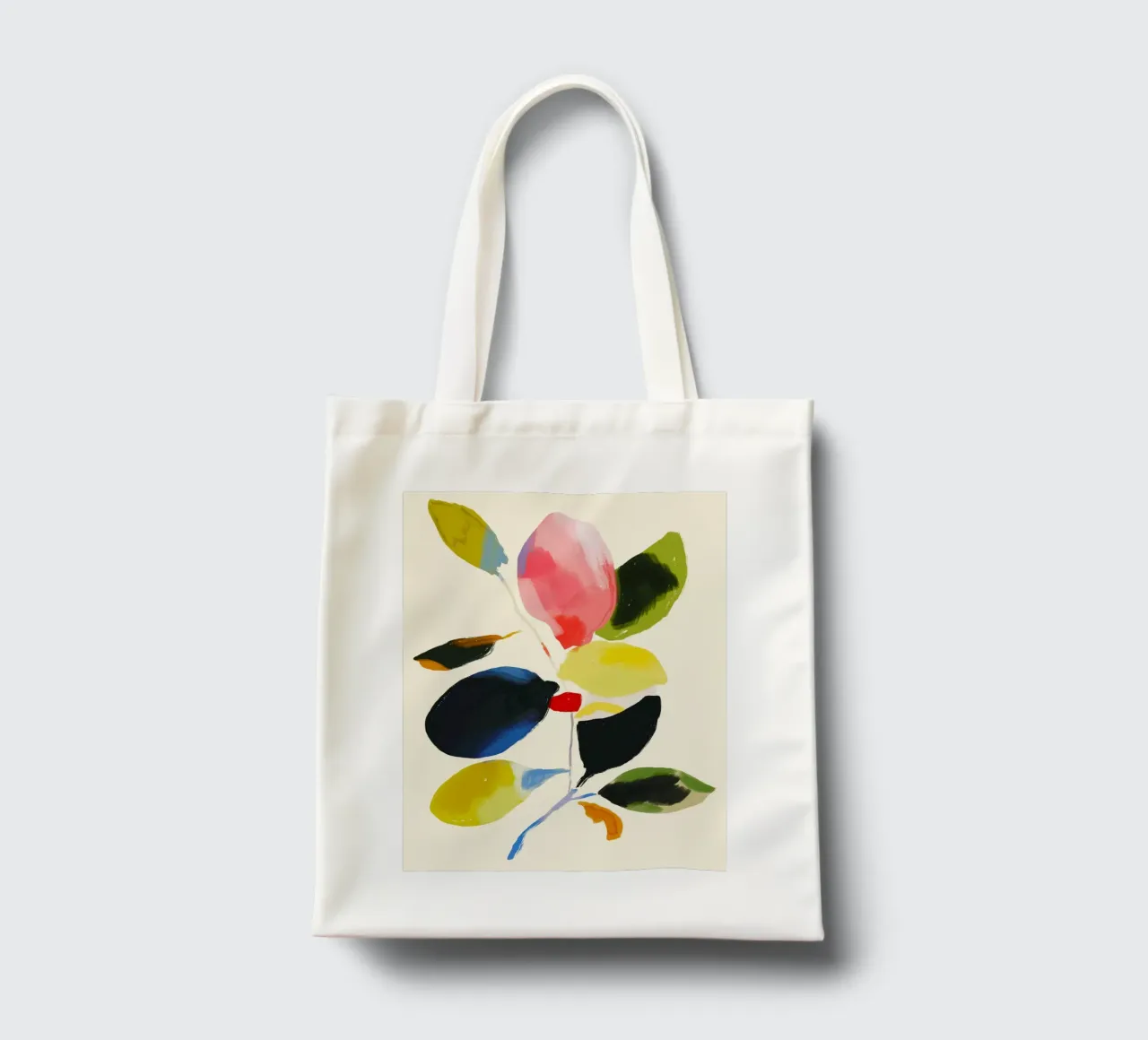 Pianta colorata astratta minimale borsa in juta da ThingDesign