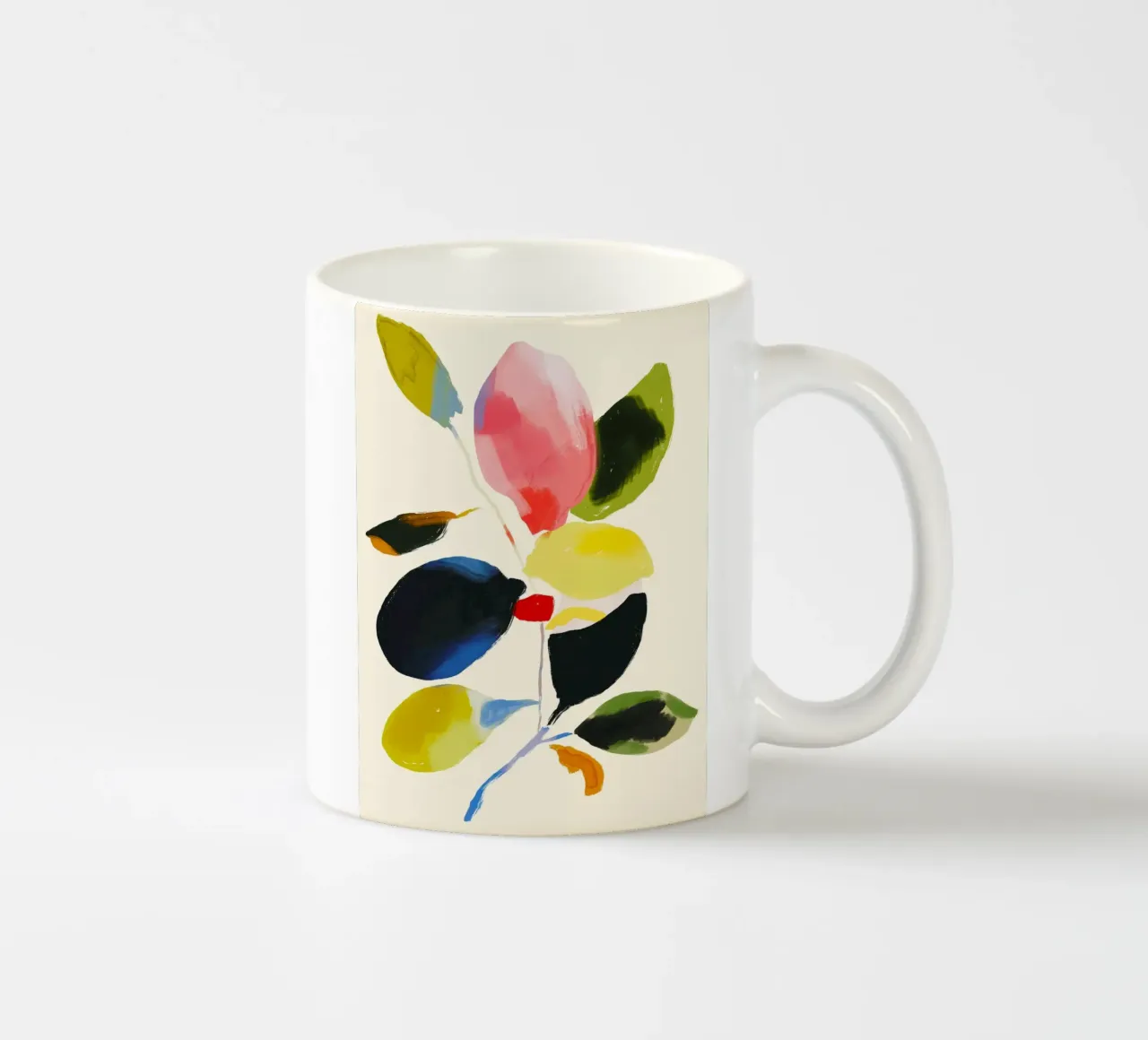 Pianta colorata astratta minimale tazza in ceramica da ThingDesign