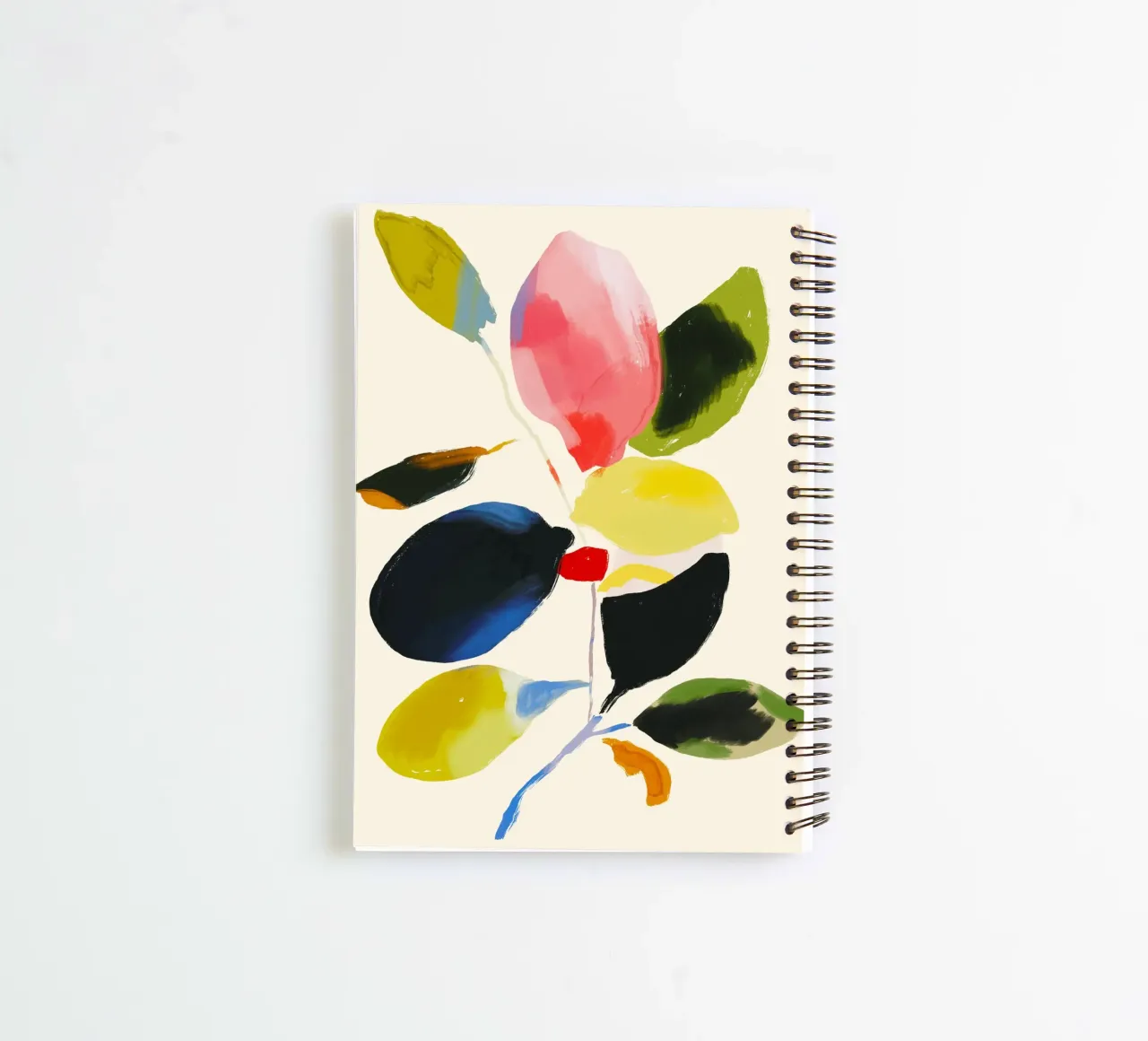 Minimal Abstract Colorful Plant spiral notebook by ThingDesign