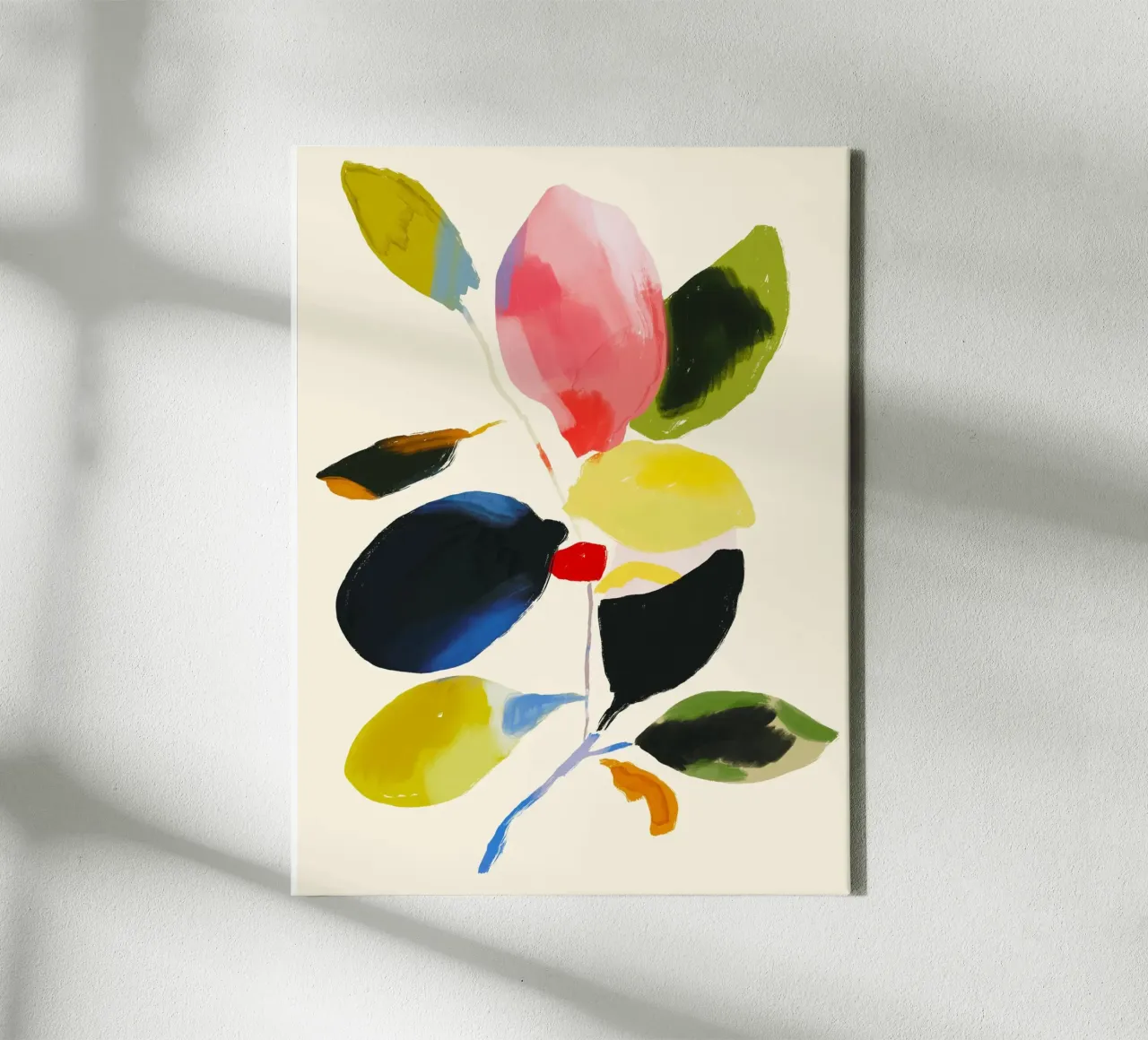 Minimal Abstract Colorful Plant canvas by ThingDesign