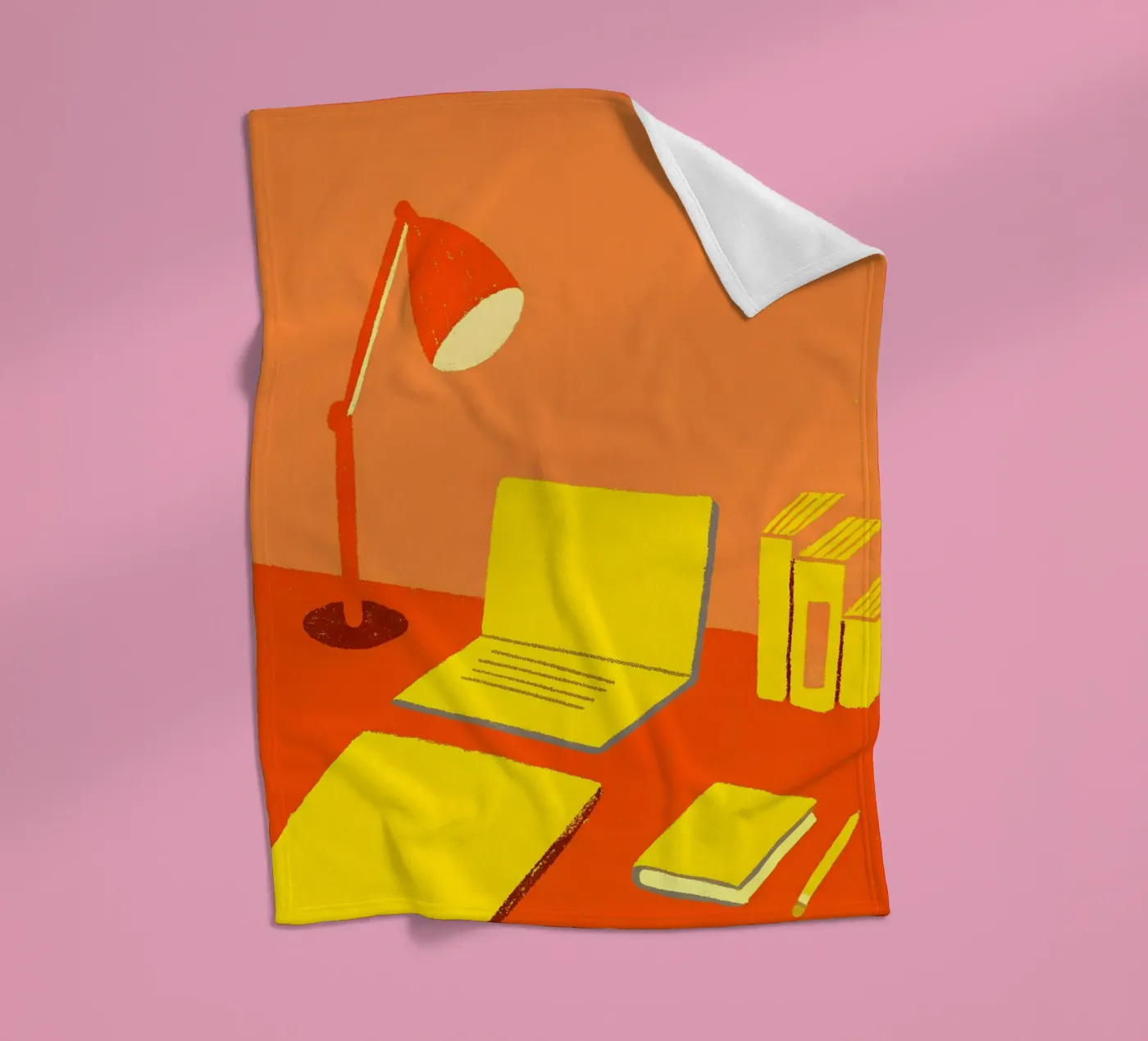 Study desk fleece blanket by PERSONAL TOUCH