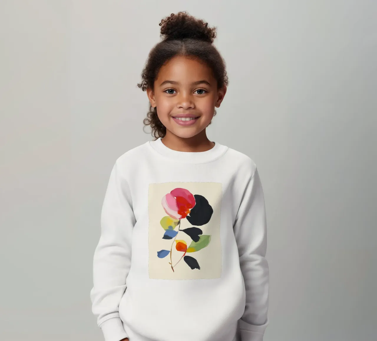 Minimal astratto fiore colorato felpa bambino da ThingDesign