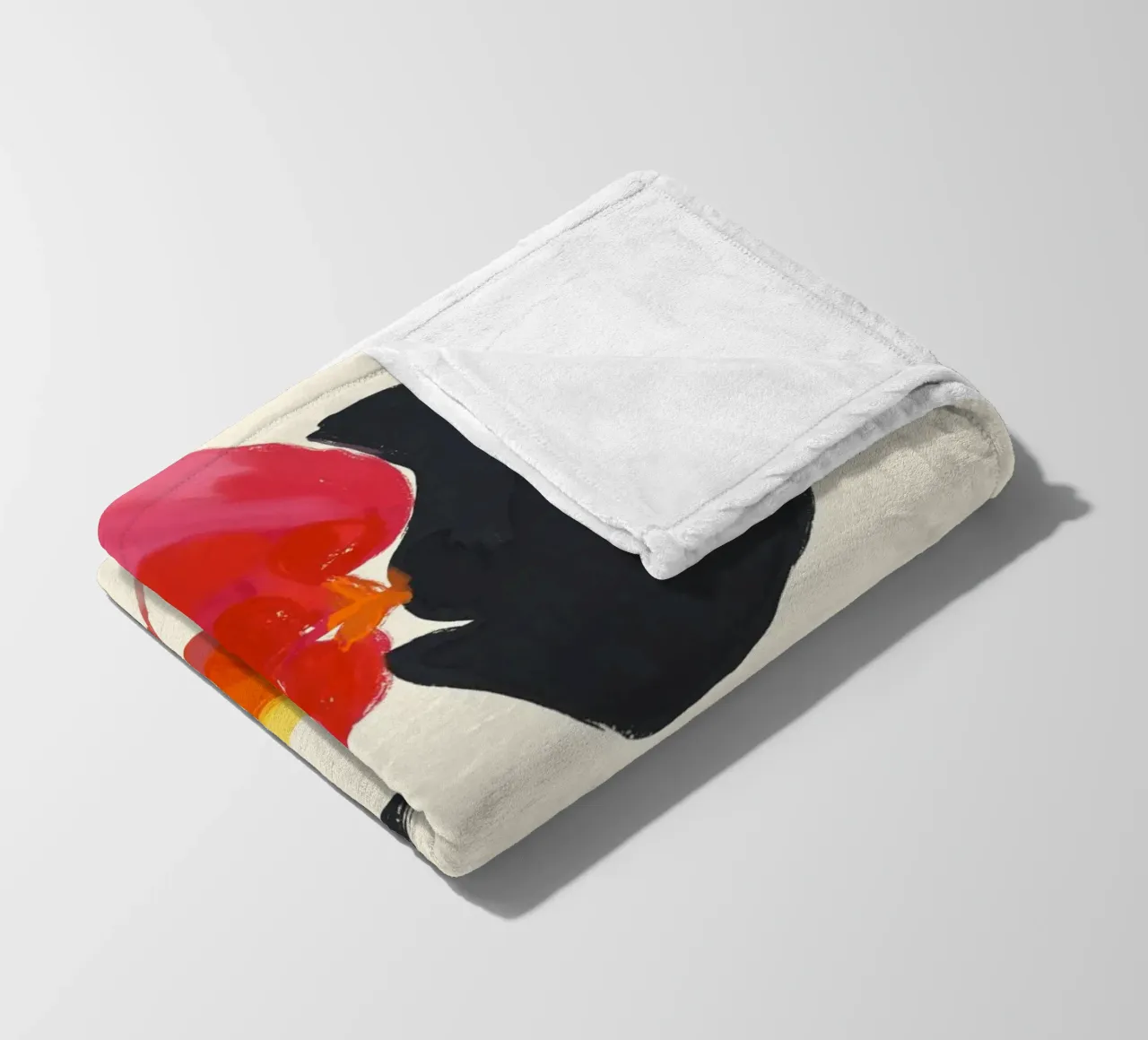 Minimal astratto fiore colorato coperta in pile da ThingDesign