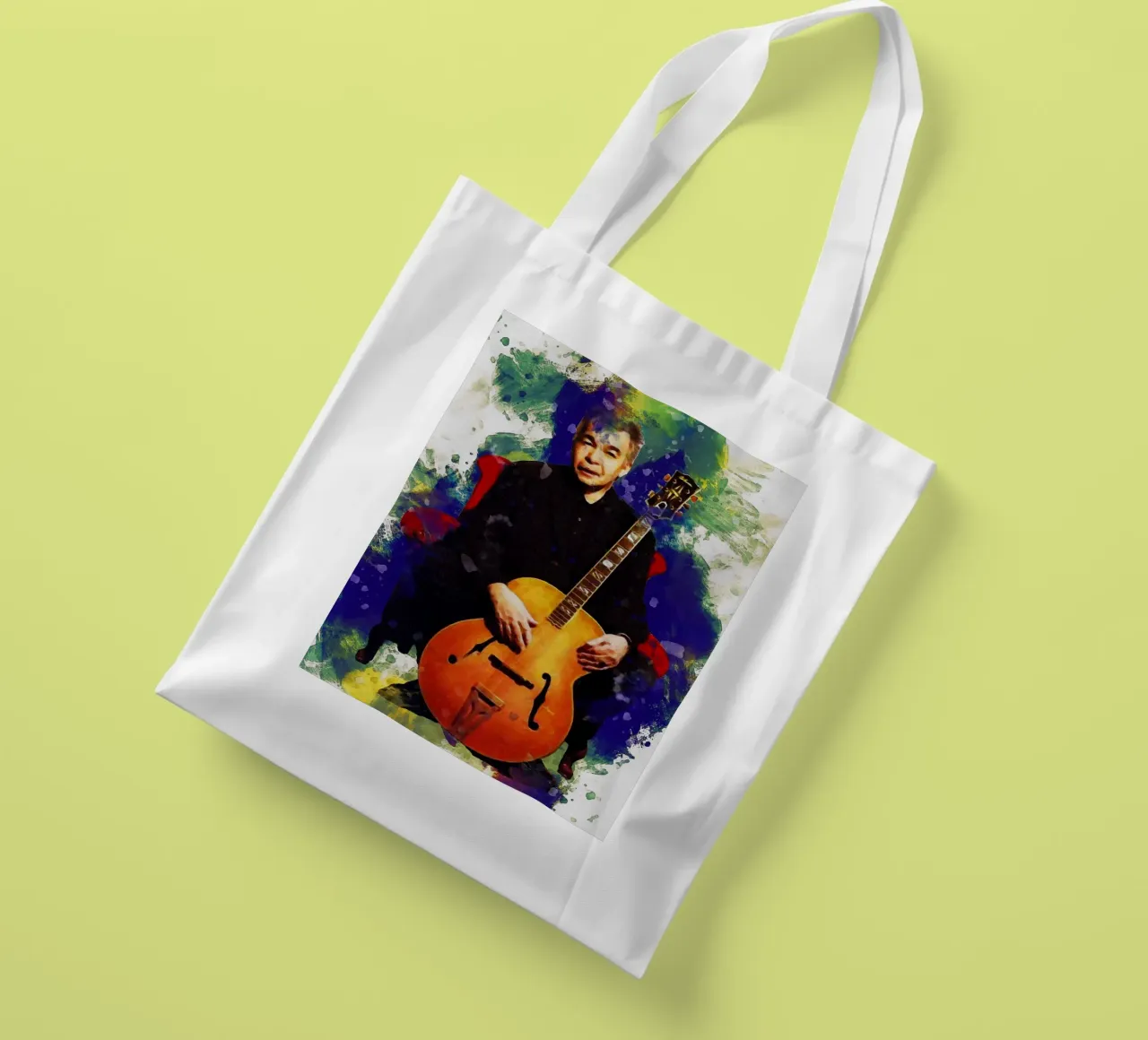 Smudge of Portrait John Prine tote bag by Gunawan Rb
