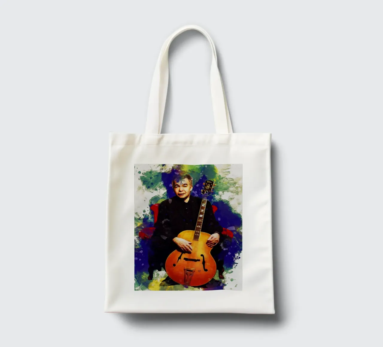 Smudge of Portrait John Prine tote bag by Gunawan Rb