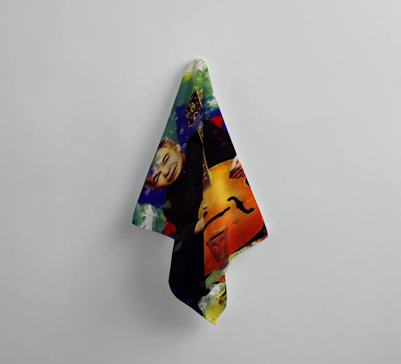 Smudge of Portrait John Prine Handtuch von Gunawan Rb