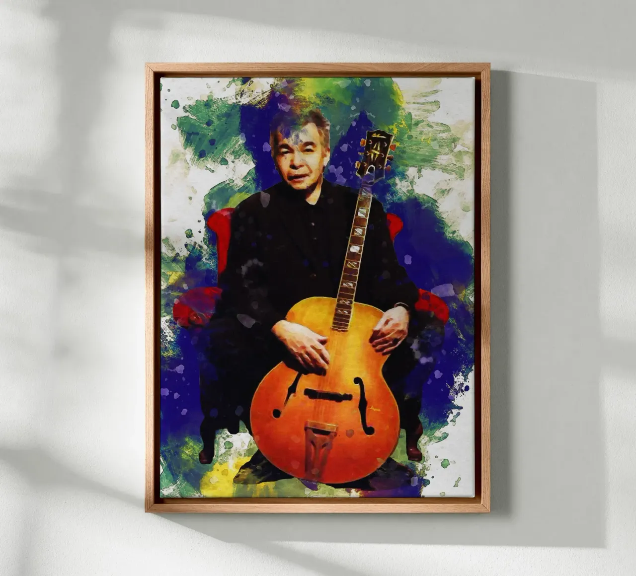 Smudge of Portrait John Prine canvas by Gunawan Rb