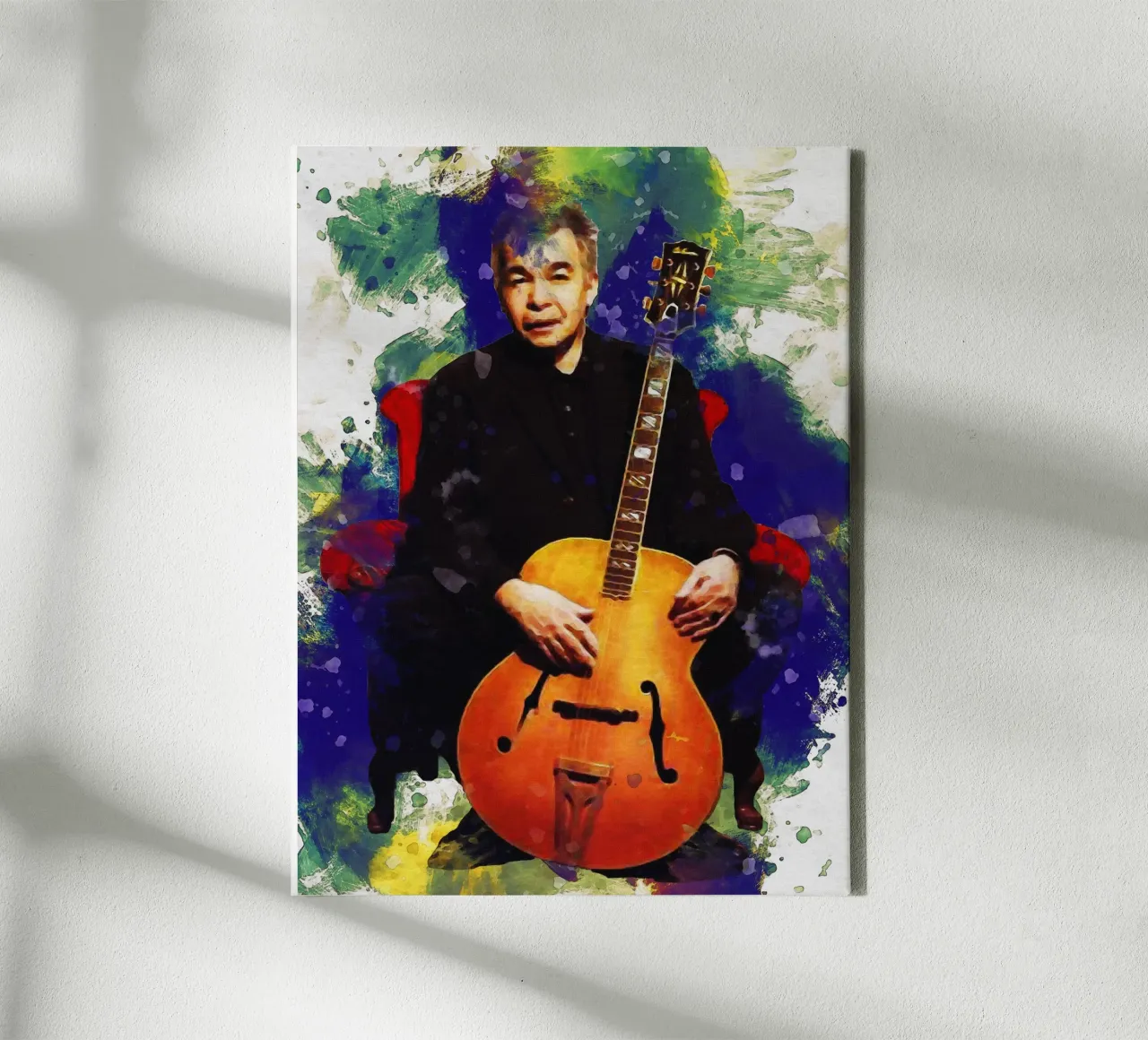 Smudge of Portrait John Prine canvas by Gunawan Rb