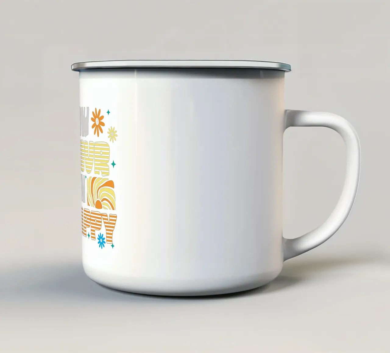 Coltivare la propria felicità tazza in smalto da Gunawan Rb