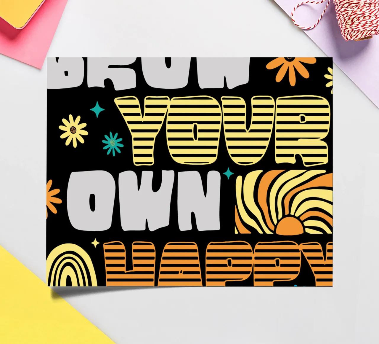 Grow Your Own Happy sticker sheet by Gunawan Rb