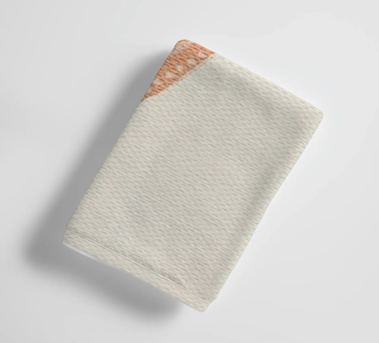 Abstract Painting in Peach Beige Lines and Dots towel by Ingrid Beddoes