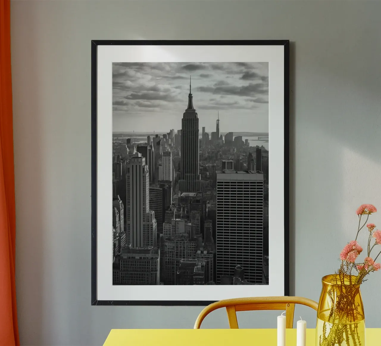 New york, USA Black and White City Panorama Photography hahnemühle by the gondels