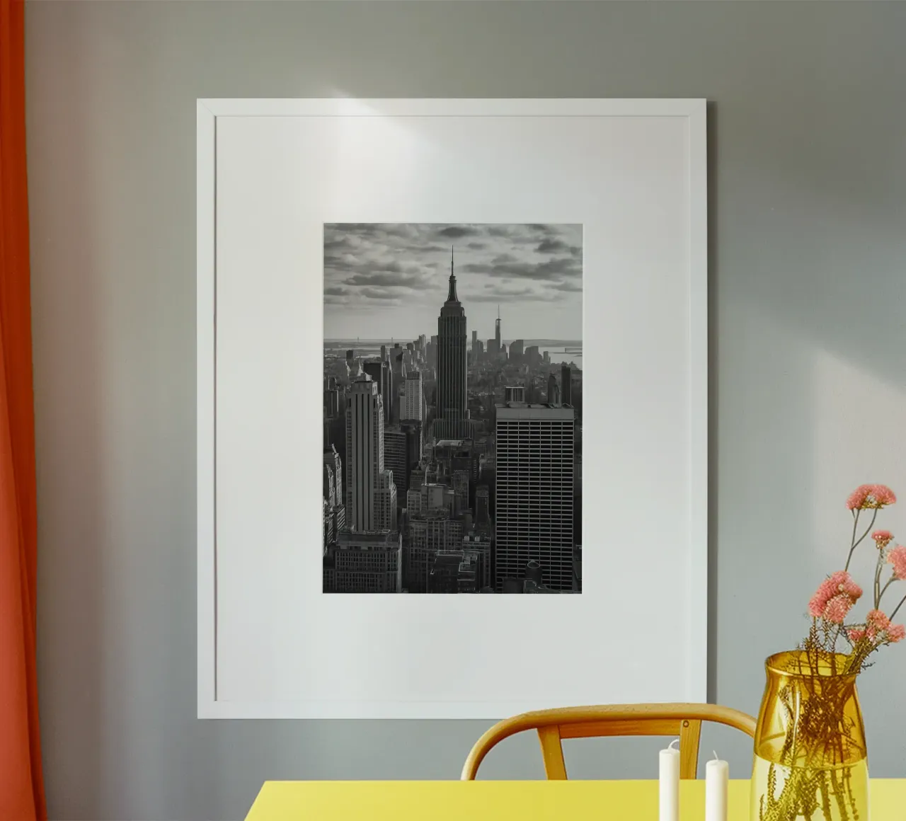 New york, USA Black and White City Panorama Photography hahnemühle by the gondels