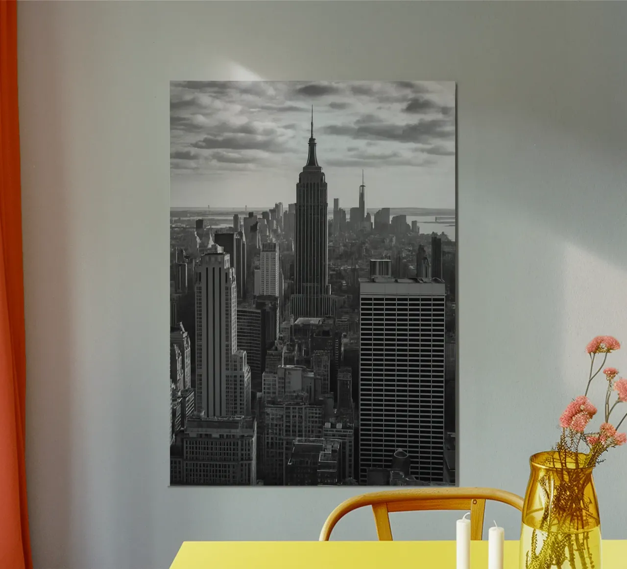 New york, USA Black and White City Panorama Photography hahnemühle by the gondels