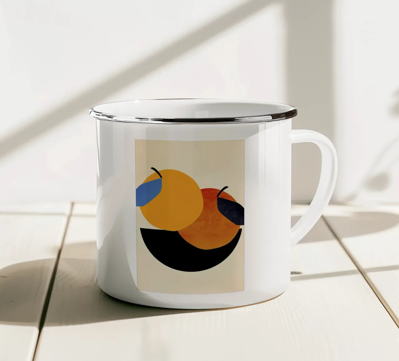 Two Oranges tazza in smalto da Kubistika