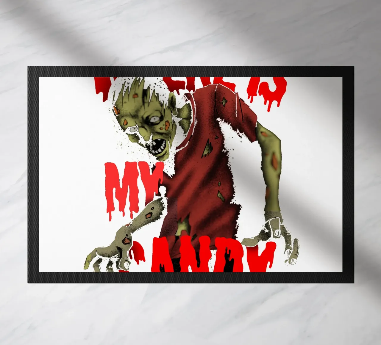 Zombie doormat by Agnazarshop