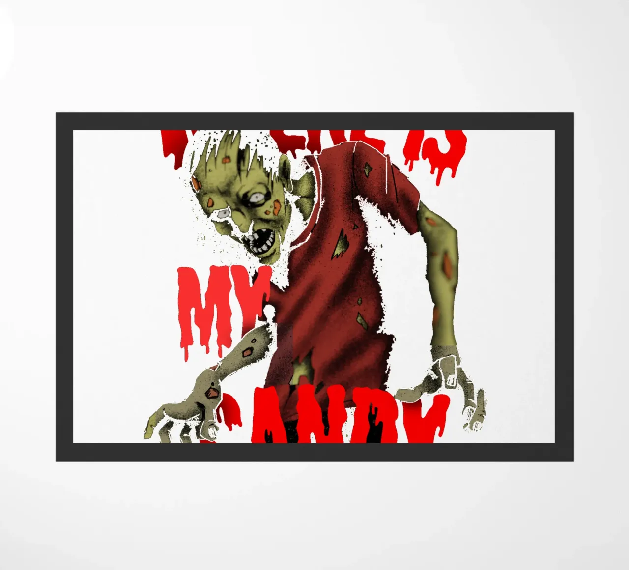 Zombie doormat by Agnazarshop