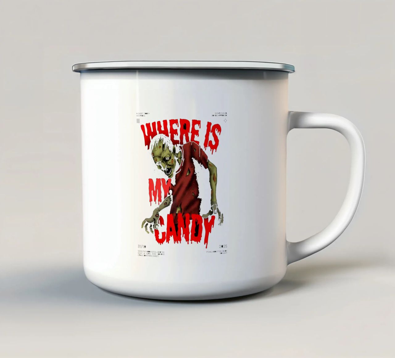 Zombie tazza in smalto da Agnazarshop