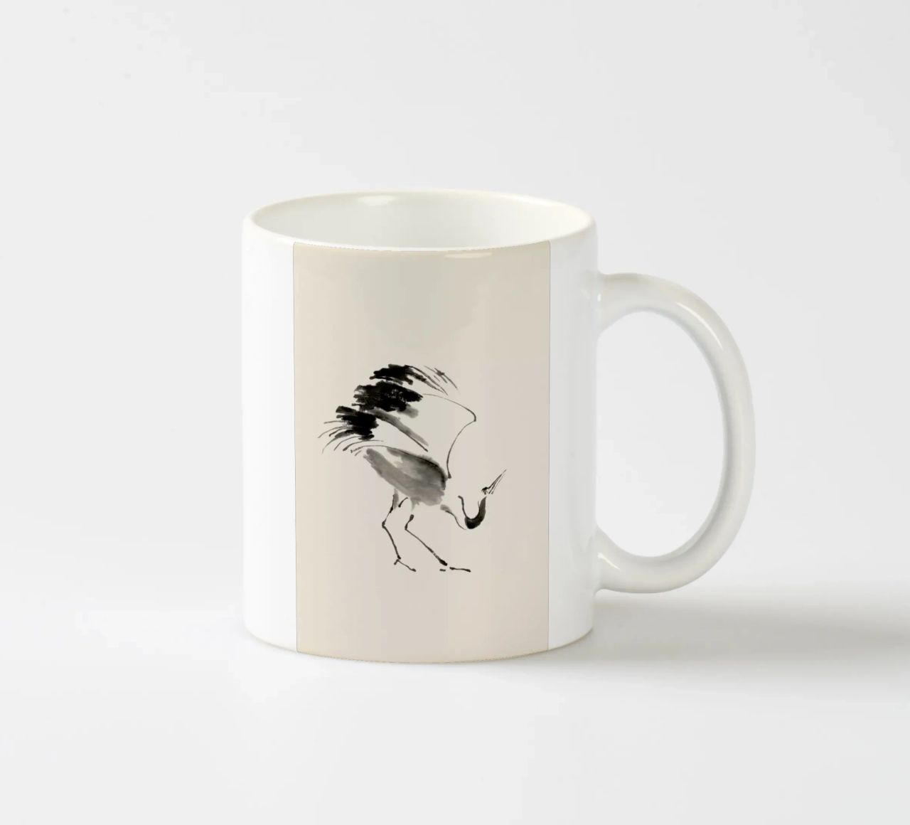 Bowing Crane tazza in ceramica da Flora & Fauna