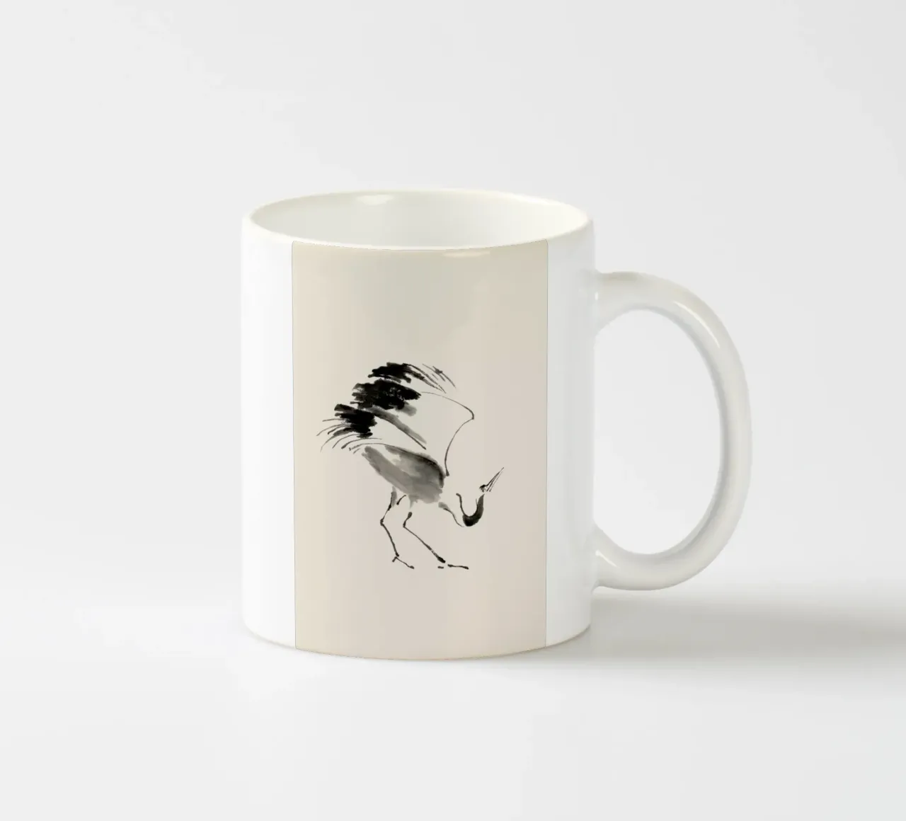 Bowing Crane tazza in ceramica da Flora & Fauna