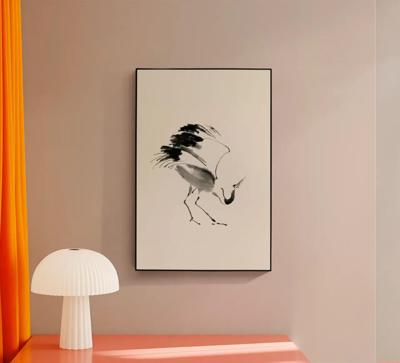 Bowing Crane plexiglass da Flora & Fauna