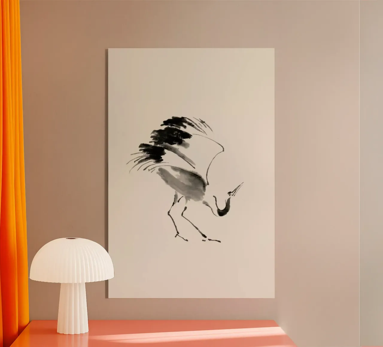 Bowing Crane plexiglass da Flora & Fauna