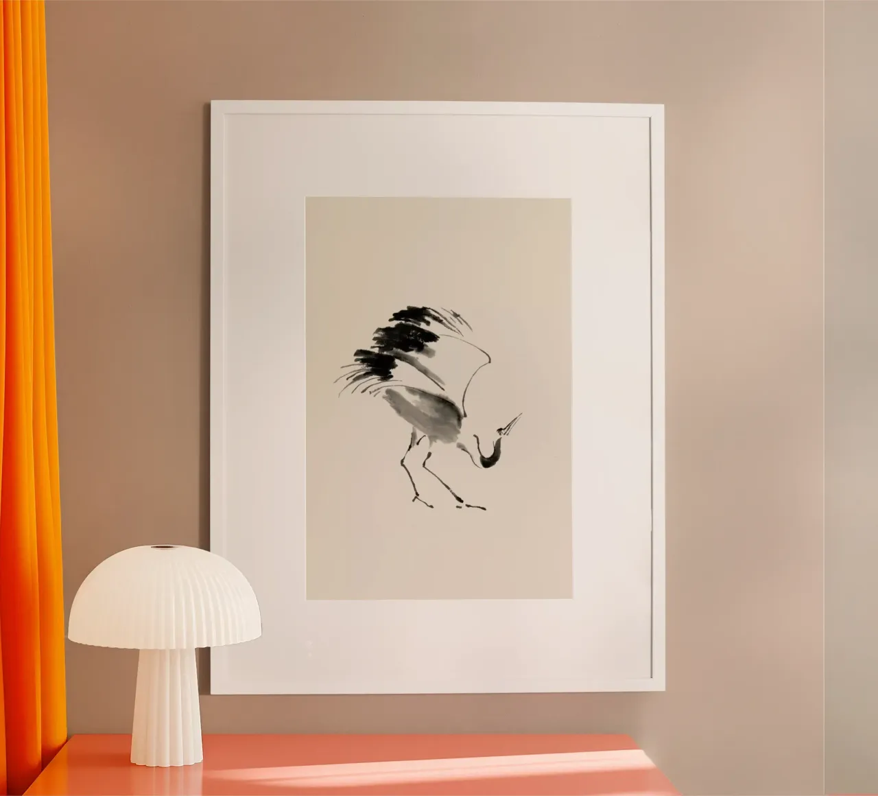 Bowing Crane poster da Flora & Fauna