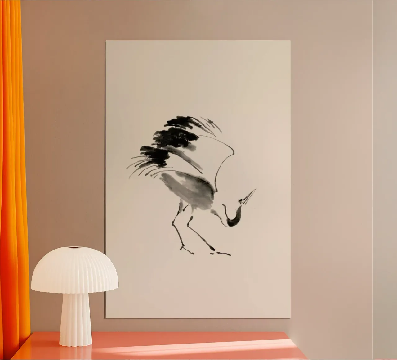 Bowing Crane poster da Flora & Fauna
