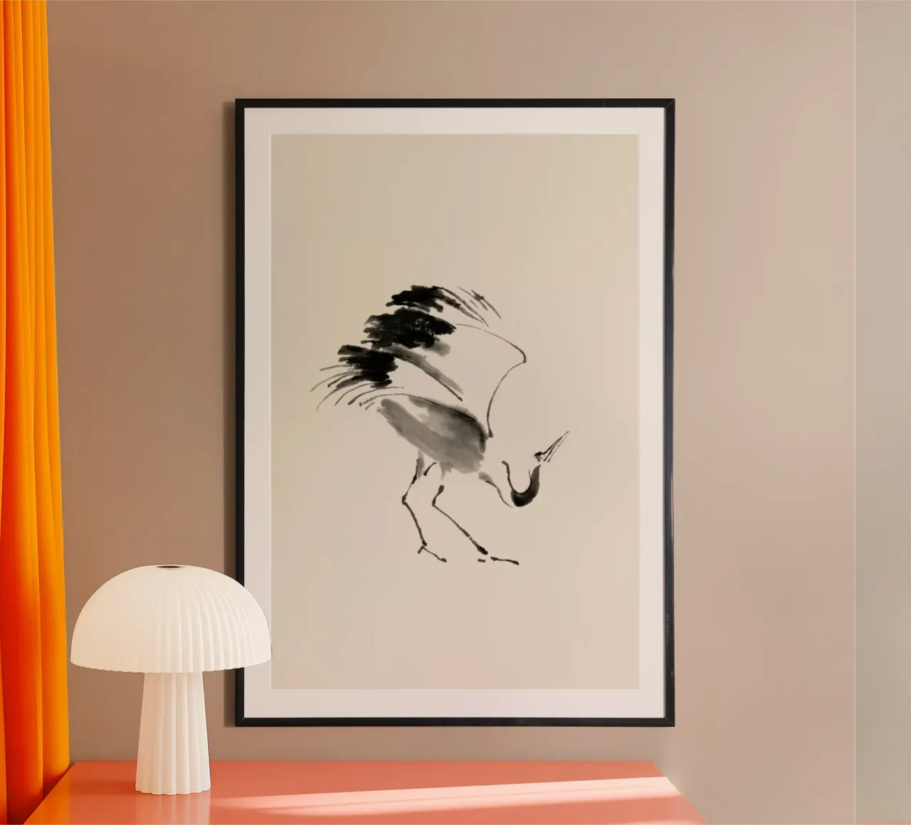 Bowing Crane poster da Flora & Fauna