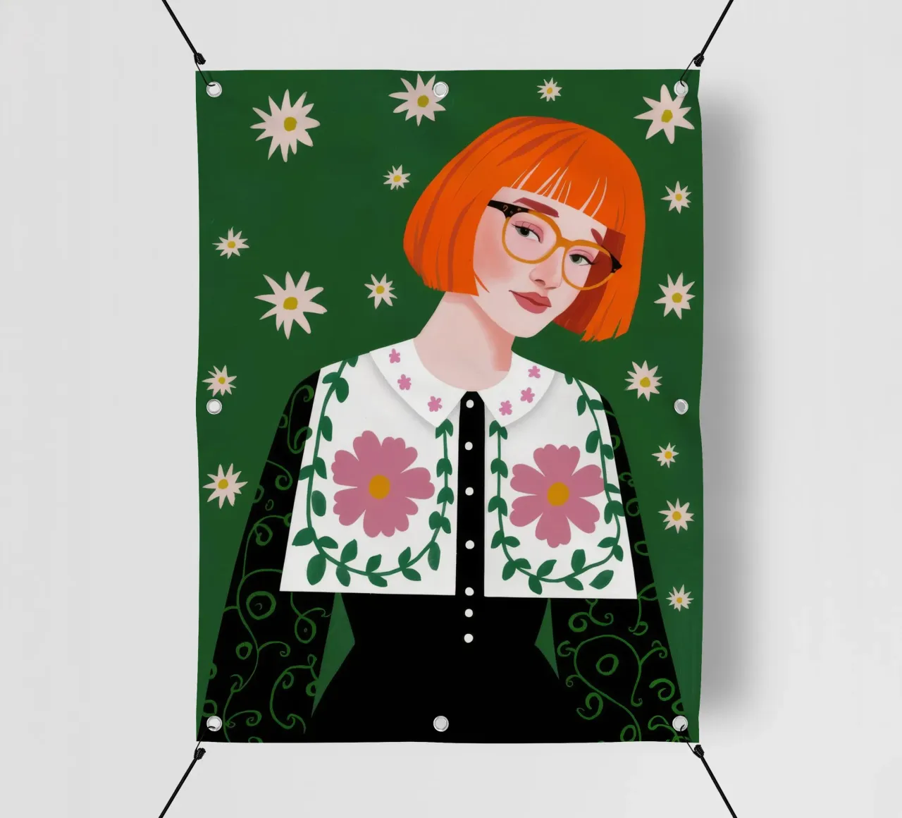 Fascino floreale d'epoca telo in pvc da Ivory Frame
