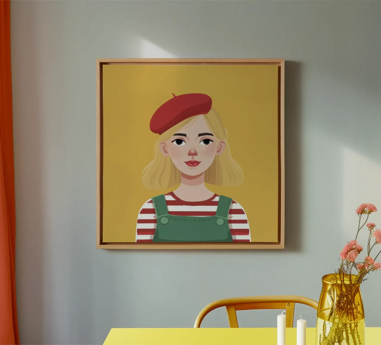 Retro Chique Eigenaardigheid canvas met Baklijst van Ivory Frame