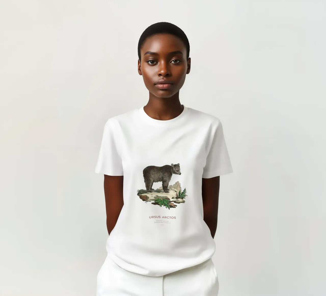 Dessin ancien d'un ours brun t-shirt de Vintagrafica