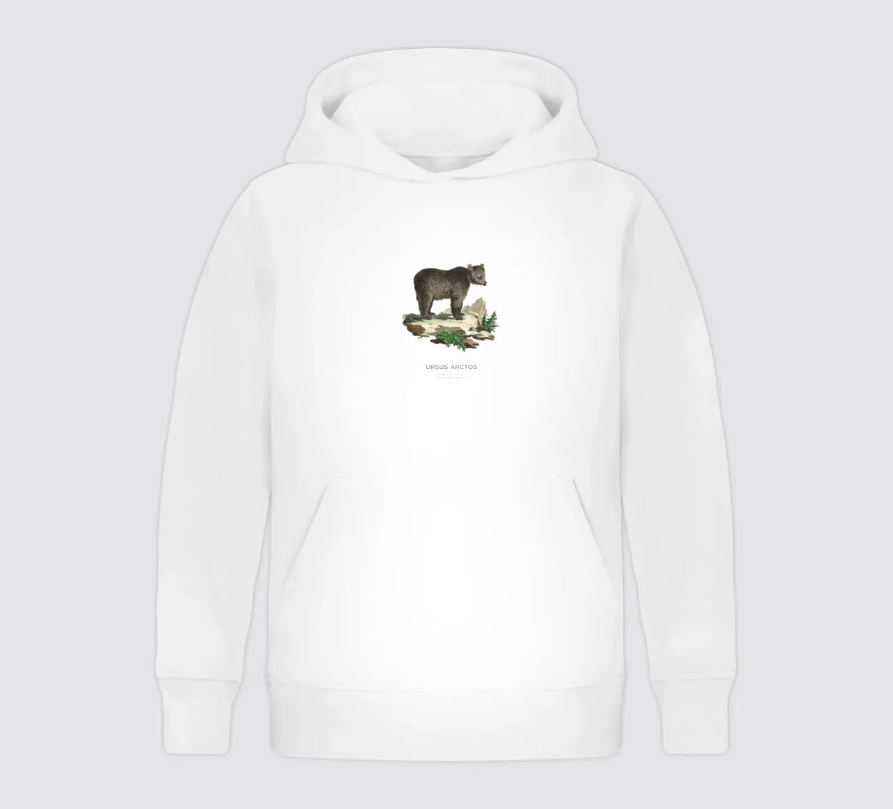 Dessin ancien d'un ours brun sweat à capuche enfant de Vintagrafica