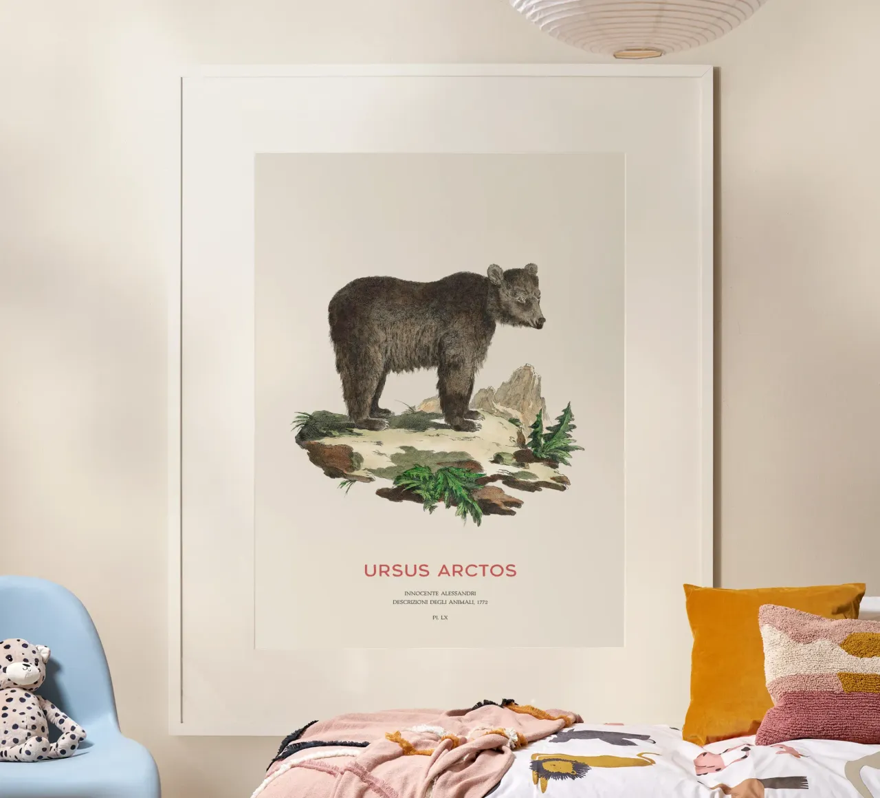 Dessin ancien d'un ours brun hahnemühle de Vintagrafica