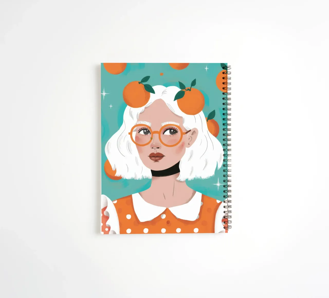Citrus Dreamscape Bliss spiral notebook by Ivory Frame