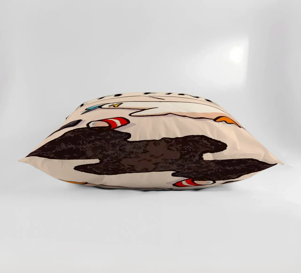 I'M FINE goose speech bubble text decorative cushion by James Isaac Jackson