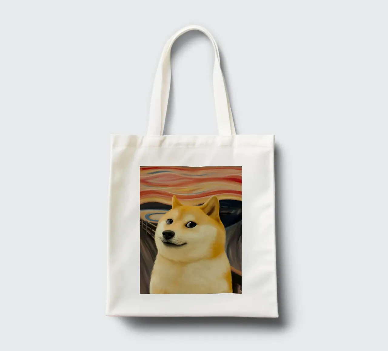 cane internet meme carino anima borsa in juta da James Isaac Jackson