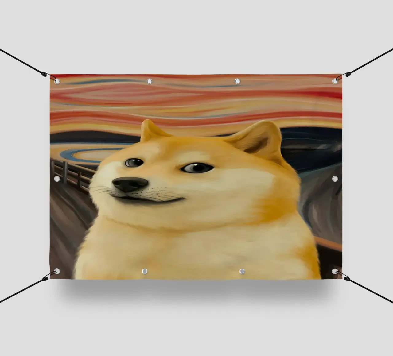 cane internet meme carino anima telo in pvc da James Isaac Jackson
