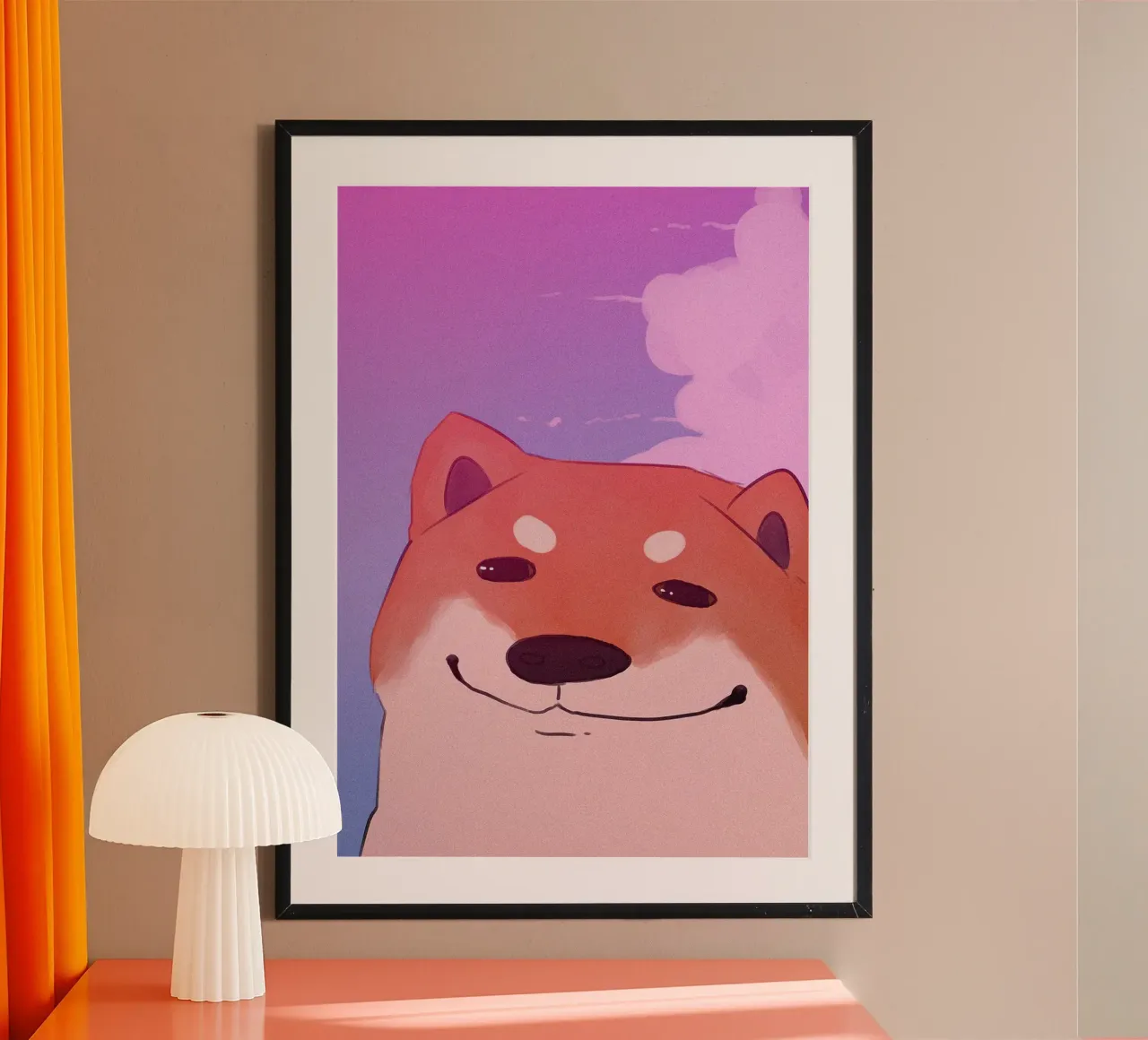 doggo estetico poster con telaio in plastica da James Isaac Jackson