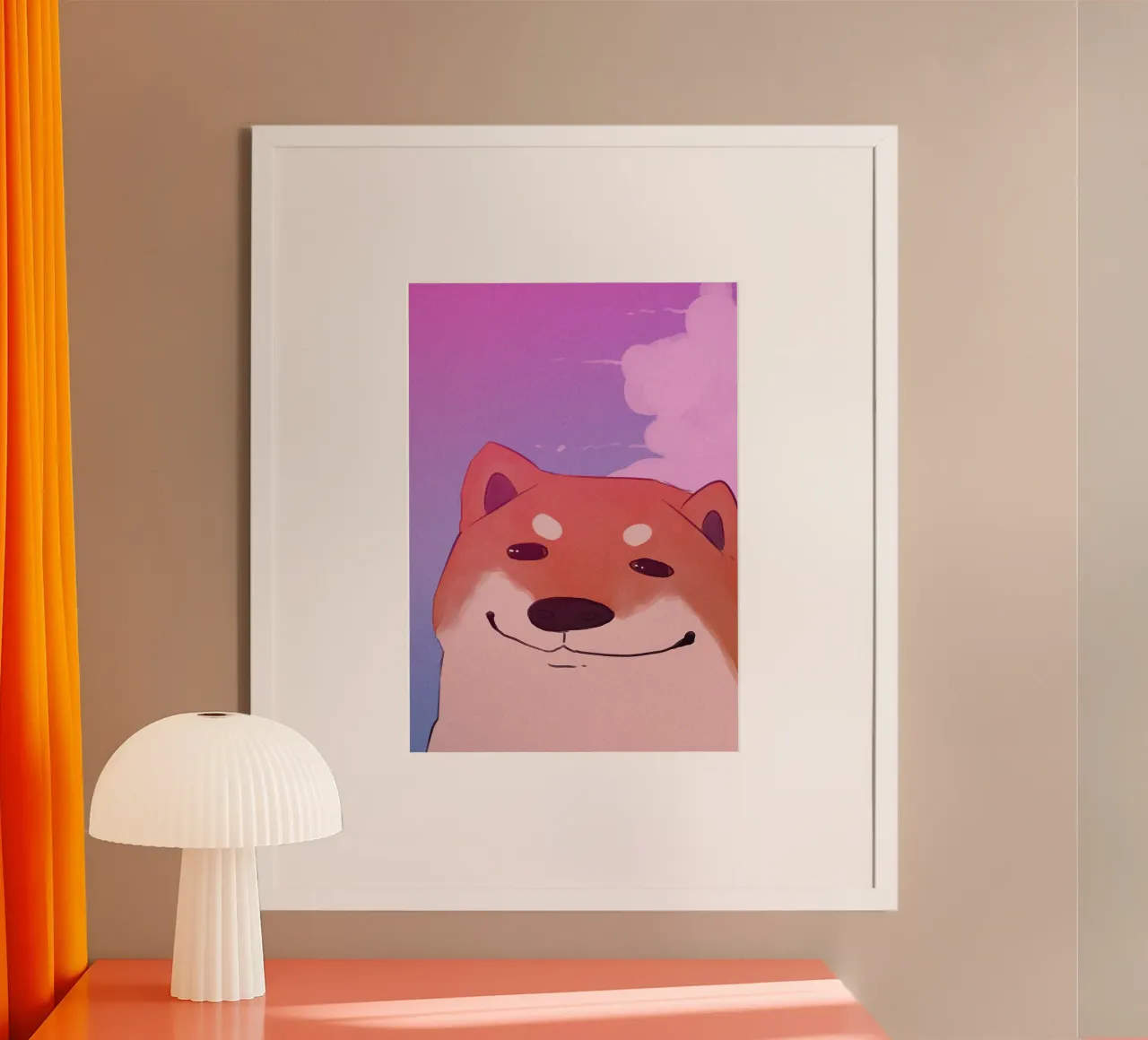 doggo estetico poster con telaio in plastica da James Isaac Jackson
